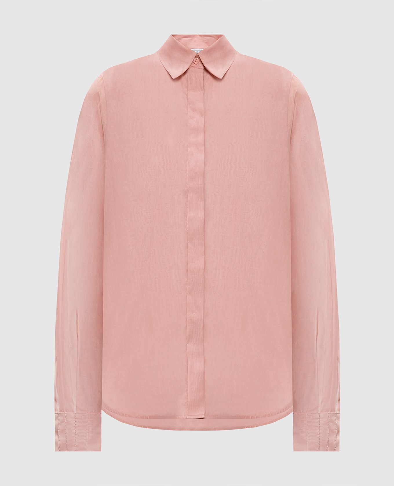 Розовая рубашка с шелком