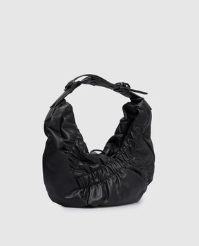 Innerraum Чорна сумка-хобо HM2 з драпіруванням HM2BMBKCRSH