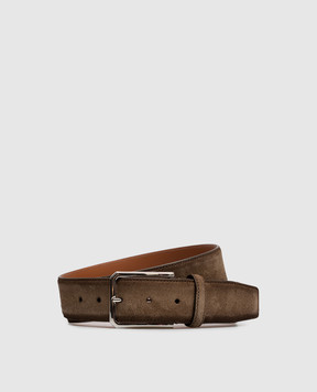 Santoni Коричневый замшевый ремень CM40VC003C07EACD