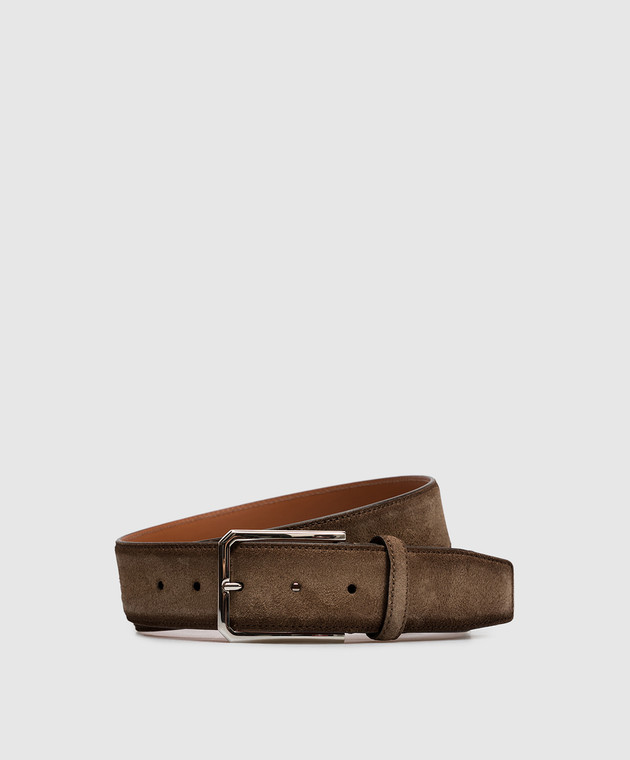 Santoni Коричневый замшевый ремень CM40VC003C07EACD