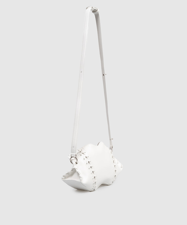 Alexander McQueen Біла шкіряна сумка Manta 8613741VDB1 зображення 3