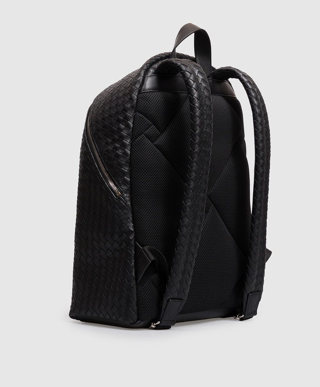 Bottega Veneta Черный кожаный рюкзак Intrecciato 876359V4RT3 изображение 3