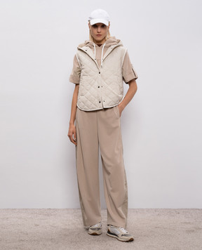 Brunello Cucinelli Бежеві спортивні штани з лампасами MN05NSW499