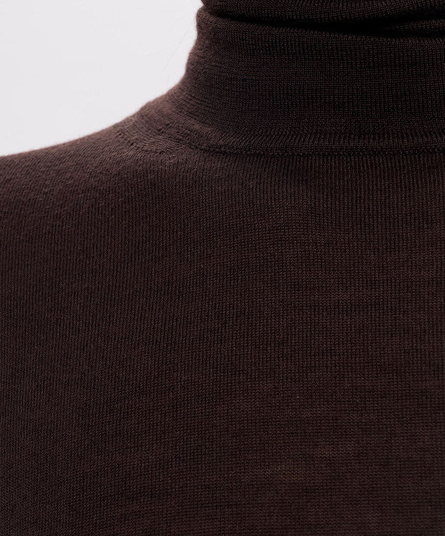 Max Mara Коричневый гольф SALUTO из шерсти MXMSALUTO изображение 5