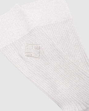 Peserico Серые носки с люрексом A41070C0RCC792