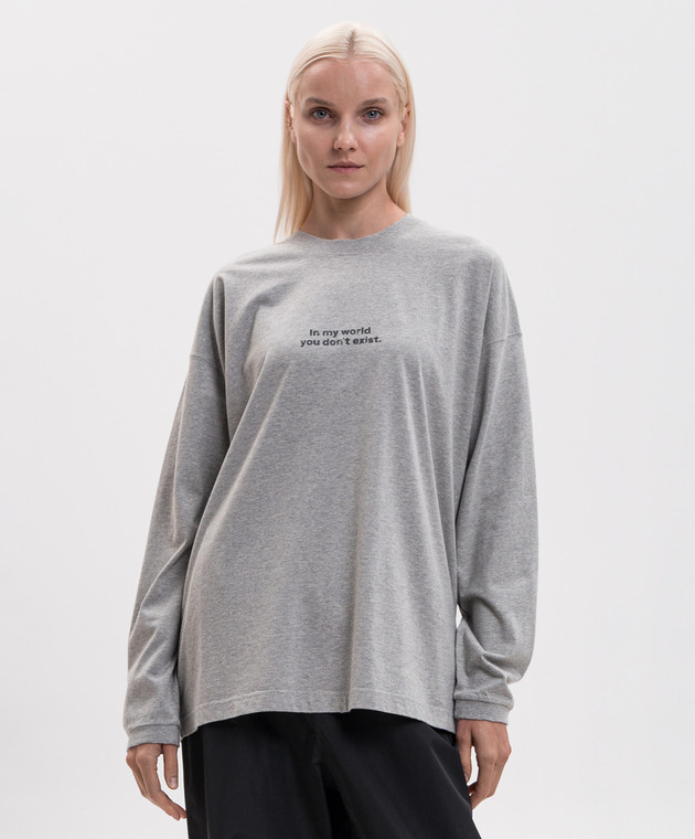 Vetements Серый меланжевый лонгслив MH27LS265G изображение 3