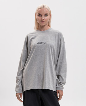Vetements Серый меланжевый лонгслив MH27LS265G