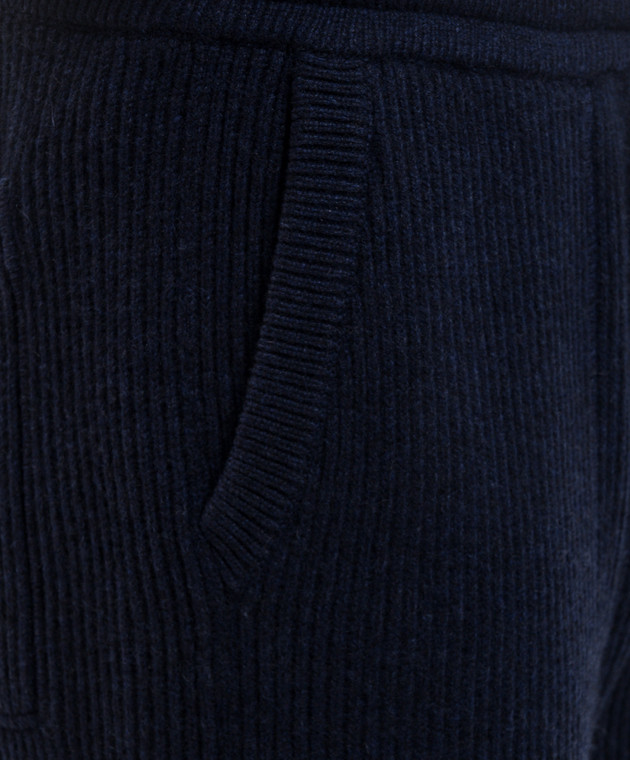 Brunello Cucinelli Синие джоггеры из кашемира M22704849G изображение 5