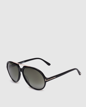 Tom Ford Чорні сонцезахисні окуляри Aalto FT1210
