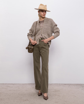 Brunello Cucinelli Бежевая блуза из шелка M0C59DZ310