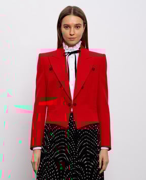 Valentino Червоний укорочений жакет з вовни 8B3CE58597W