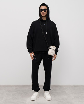 Off-White Чорне худі з принтом логотипа 44MBB085F5F00H