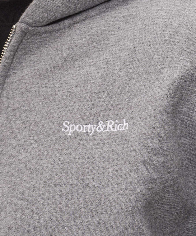 Sporty & Rich Сірий утеплений спортивний костюм ST10284300GY34PA087843 зображення 5
