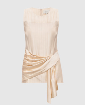 Loulou de Saison Бежевый топ FONDA с шелком FONDA