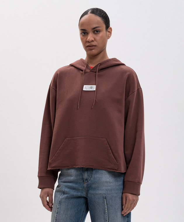 Maison Margiela MM6 Коричневые худи с нашивкой логотипа S52GU0235M25025 изображение 3