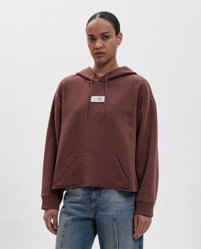 Maison Margiela MM6 Коричневые худи с нашивкой логотипа S52GU0235M25025