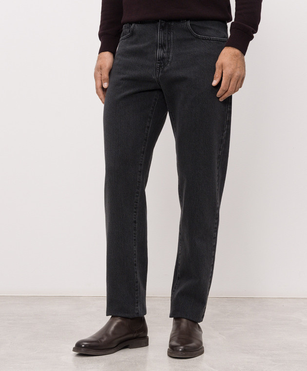 Canali Сірі джинси з патчем логотипа PD0166391747 зображення 3