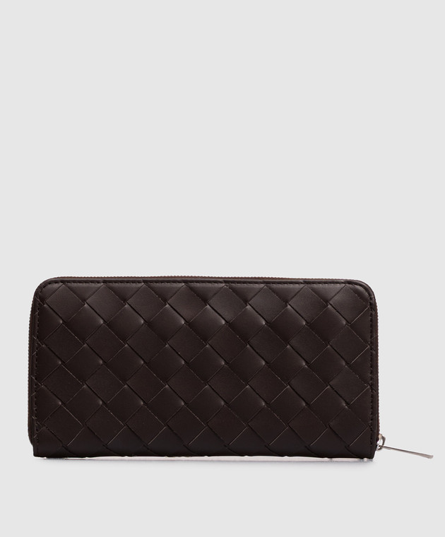 Bottega Veneta Коричневый кожаный кошелек Intrecciato 814838VCPQ4 изображение 2