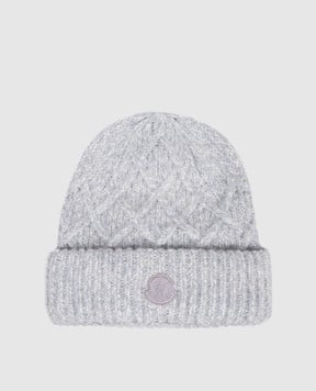 Moncler Блакитна шапка з вовною альпаки K20933B00066M1209