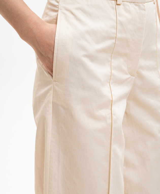 JOSEPH Штани Jnane кольору айворі з льоном JF009695 зображення 5