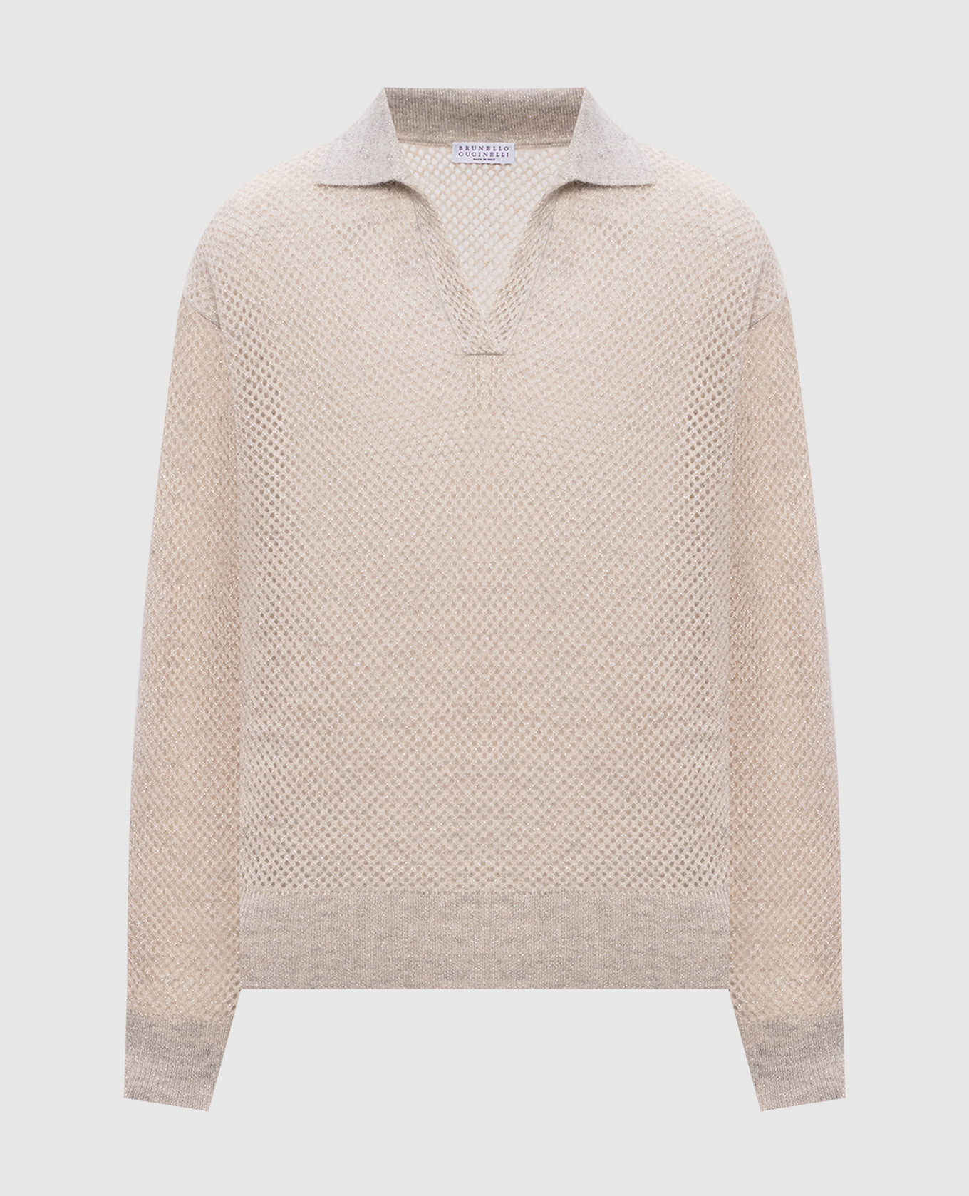 Серый свитер с шерстью с люрексом