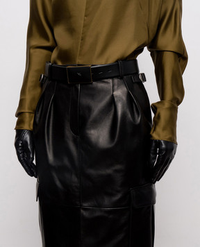 Thierry Mugler Чорний шкіряний ремінь COM10AC00859012