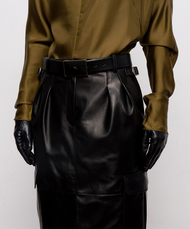 Thierry Mugler Чорний шкіряний ремінь COM10AC00859012 зображення 2