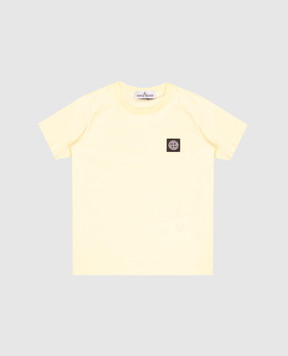 Stone Island Дитяча жовта футболка з нашивкою логотипа L2S162100003S004714