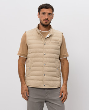 Brunello Cucinelli Бежевий пуховий жилет MV4081711