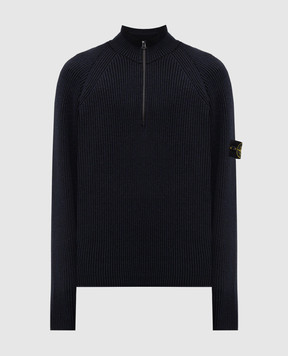 Stone Island Синій светр з вовною K2S155100024S00L7