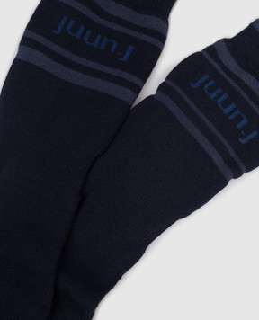 Juun.j Сині утеплені шкарпетки з візерунком логотипа JC61KTP02R