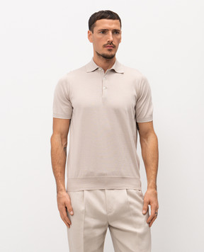 Brunello Cucinelli Поло бежевого кольору M29800125