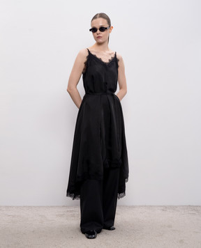 Juun.j Черное платье с кружевом JW6271W045