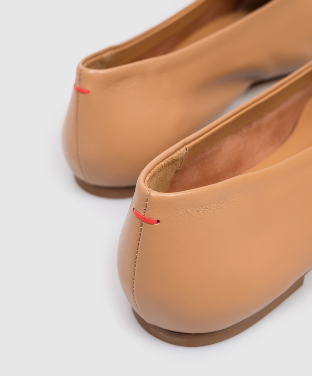 Aeyde Коричневые кожаные балетки Betty FLMADS8MFL0220717007 изображение 5