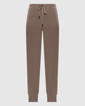 Peserico Коричневі джогери з вовни, шовку і кашеміру S94051F129018C