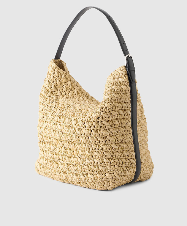 Toteme Бежевая сумка из рафии 262WAL853FB0647 изображение 3