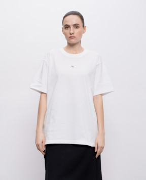 Y`S Yamamoto Белая футболка с вышивкой монограммы YKT46134