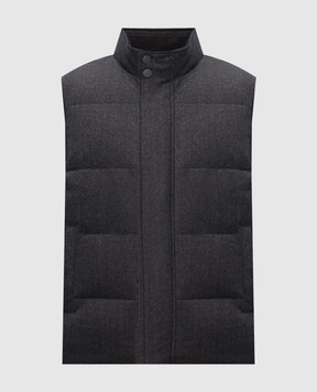 Canali Серый пуховый жилет из шерсти SG03516O41123