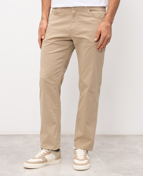 Trussardi Бежевые брюки с патчем логотипа P701H204863NMP380T68