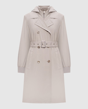 MooRER Серый двубортный плащ CELESTIA CELESTIASTP