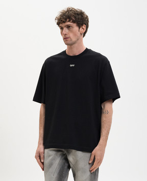 Off-White Чорна футболка з логотипом OFF 44MAA120S26J00Y
