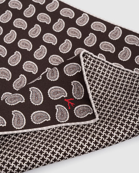 ISAIA Коричнева хустка-паше із шовку FZOOO6FZ813