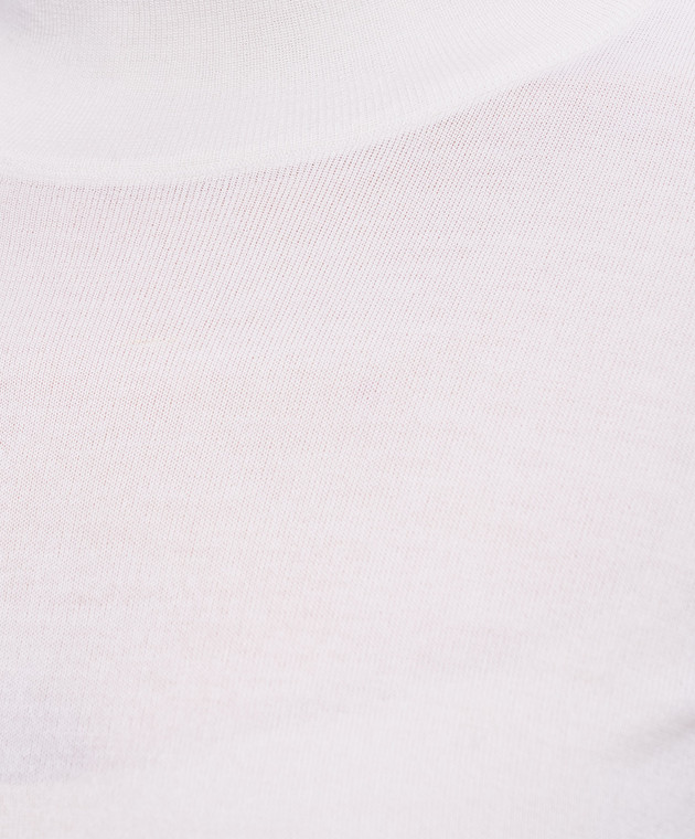 Brunello Cucinelli Топ цвета айвори из кашемира и шелка M13800004P изображение 5