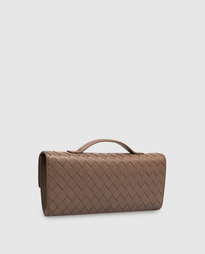 Bottega Veneta Коричневый кожаный клатч Andiamo 741511VCPP3