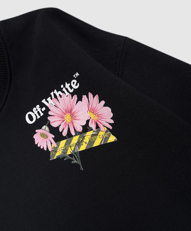 Off-White Дитячий чорний світшот Daisy 44GBA001S26F003 зображення 3