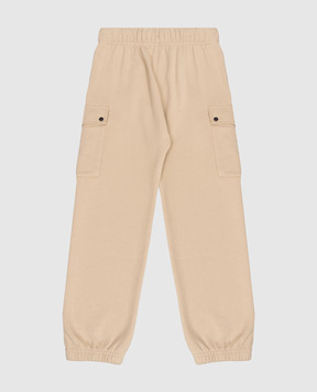 C.P. Company Дитячі бежеві джогери-карго з патчем логотипа CMP00ZLCA691014