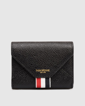 Thom Browne Черная кожаная визитница с логотипом FAW063A00198