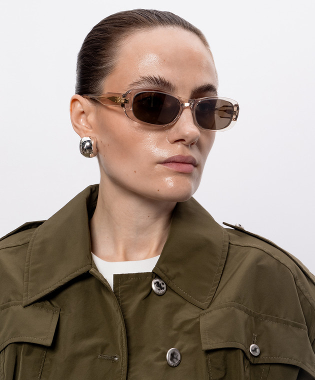 Balenciaga Прозрачные солнцезащитные очки с логотипом 870885T0039 изображение 2