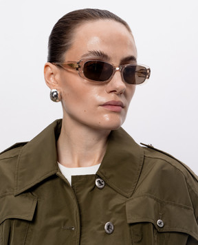 Balenciaga Прозорі сонцезахисні окуляри з емблемою 870885T0039