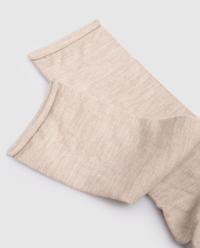 Brunello Cucinelli Бежевые носки с кашемиром M64945019